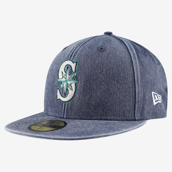 Men's New Era  Navy Seattle Mariners Washed 59FIFTY Fitted Hat