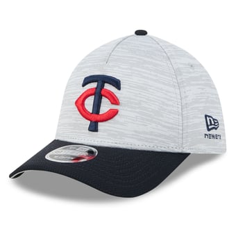 Men's New Era  Gray/Navy Minnesota Twins Tech 39THIRTY A-Frame Flex Hat