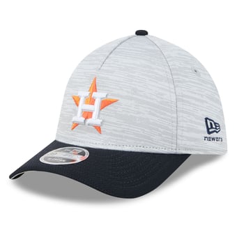 Men's New Era  Gray/Navy Houston Astros Tech 39THIRTY A-Frame Flex Hat