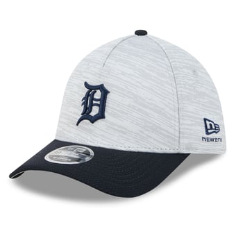 Men's New Era  Gray/Navy Detroit Tigers Tech 39THIRTY A-Frame Flex Hat