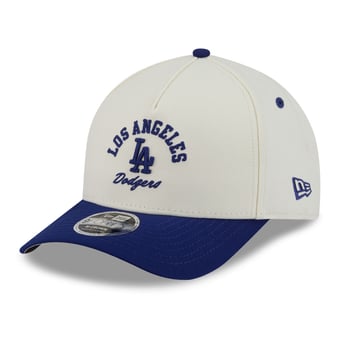 Men's New Era Natural/Royal Los Angeles Dodgers Arch 9FORTY A-Frame M-Crown Adjustable Hat