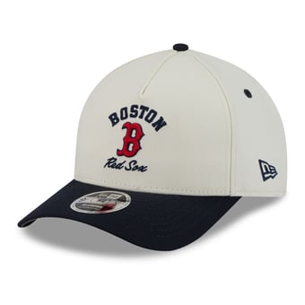 Men's New Era White/Navy Boston Red Sox Arch 9FORTY A-Frame M-Crown Adjustable Hat