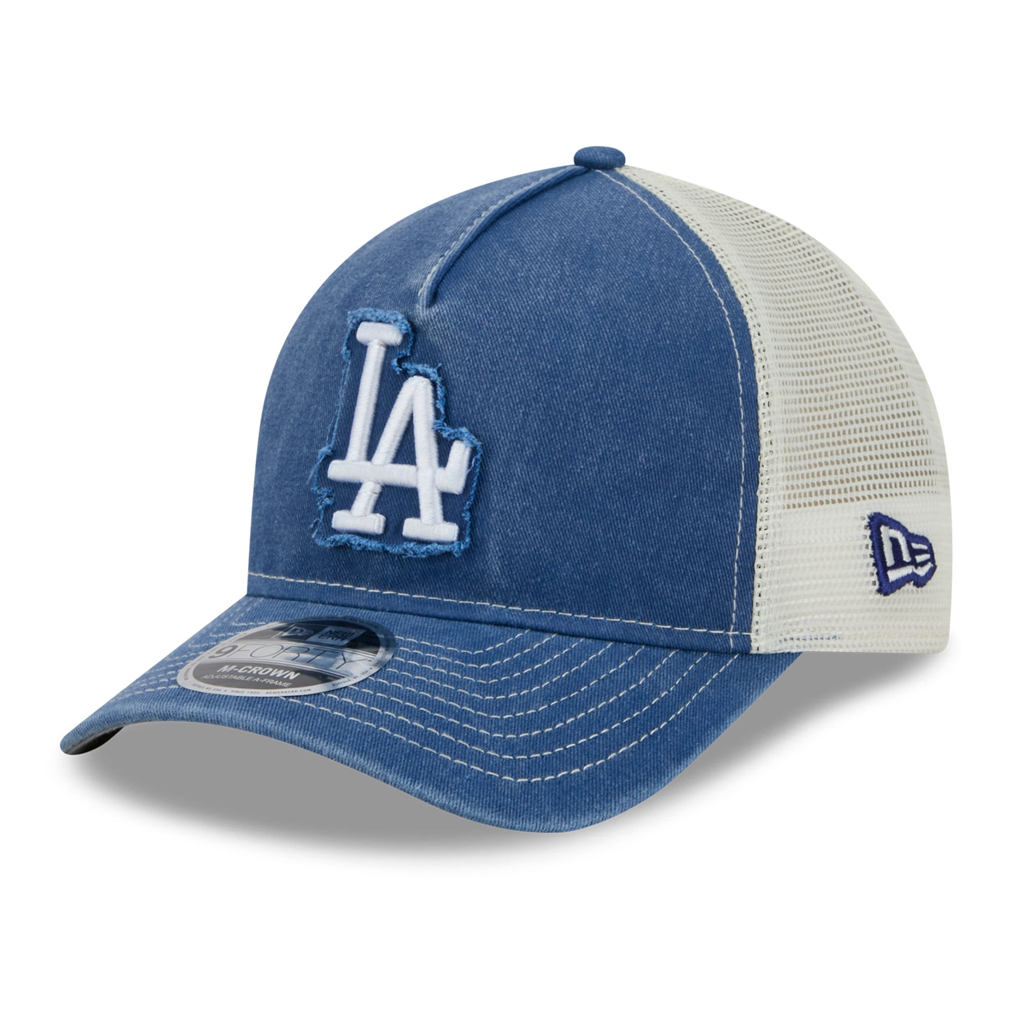 Men's New Era  Royal Los Angeles Dodgers Fan 9FORTY A-Frame Trucker Adjustable Hat