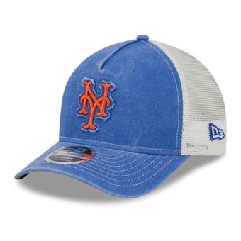 Men's New Era  Royal New York Mets Fan 9FORTY A-Frame Trucker Adjustable Hat