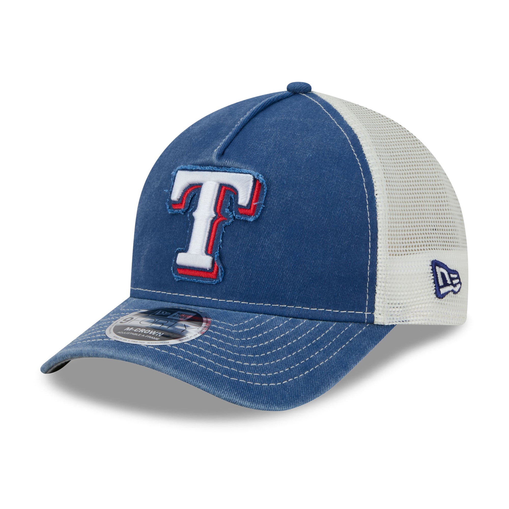 Men's New Era  Royal Texas Rangers Fan 9FORTY A-Frame Trucker Adjustable Hat