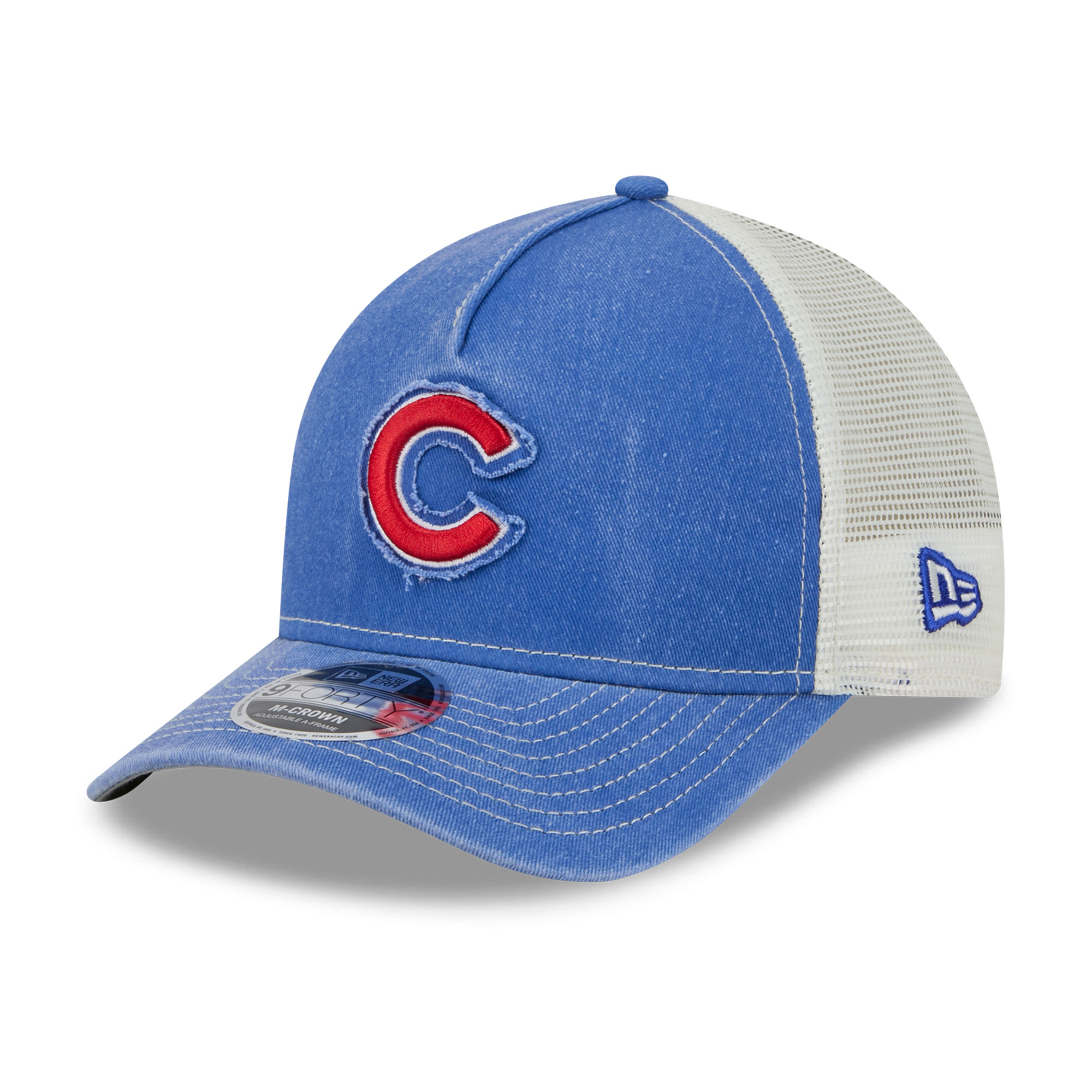 Men's New Era  Royal Chicago Cubs Fan 9FORTY A-Frame Trucker Adjustable Hat