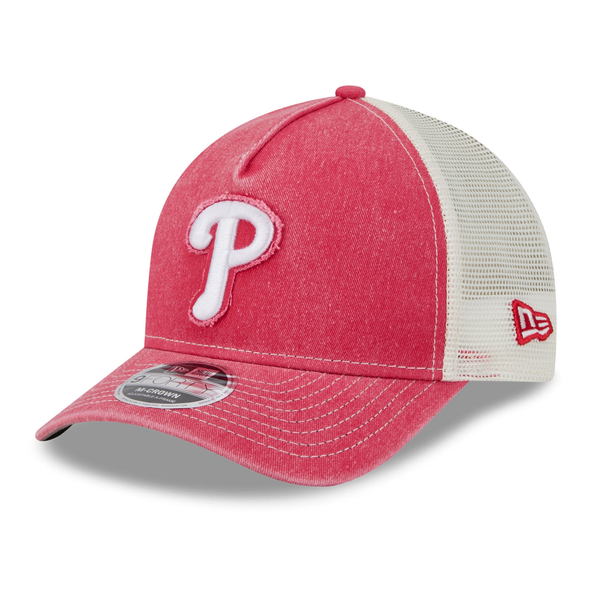 Men's New Era  Red Philadelphia Phillies Fan 9FORTY A-Frame Trucker Adjustable Hat