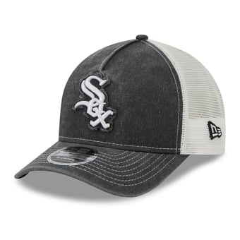 Men's New Era  Black Chicago White Sox Fan 9FORTY A-Frame Trucker Adjustable Hat