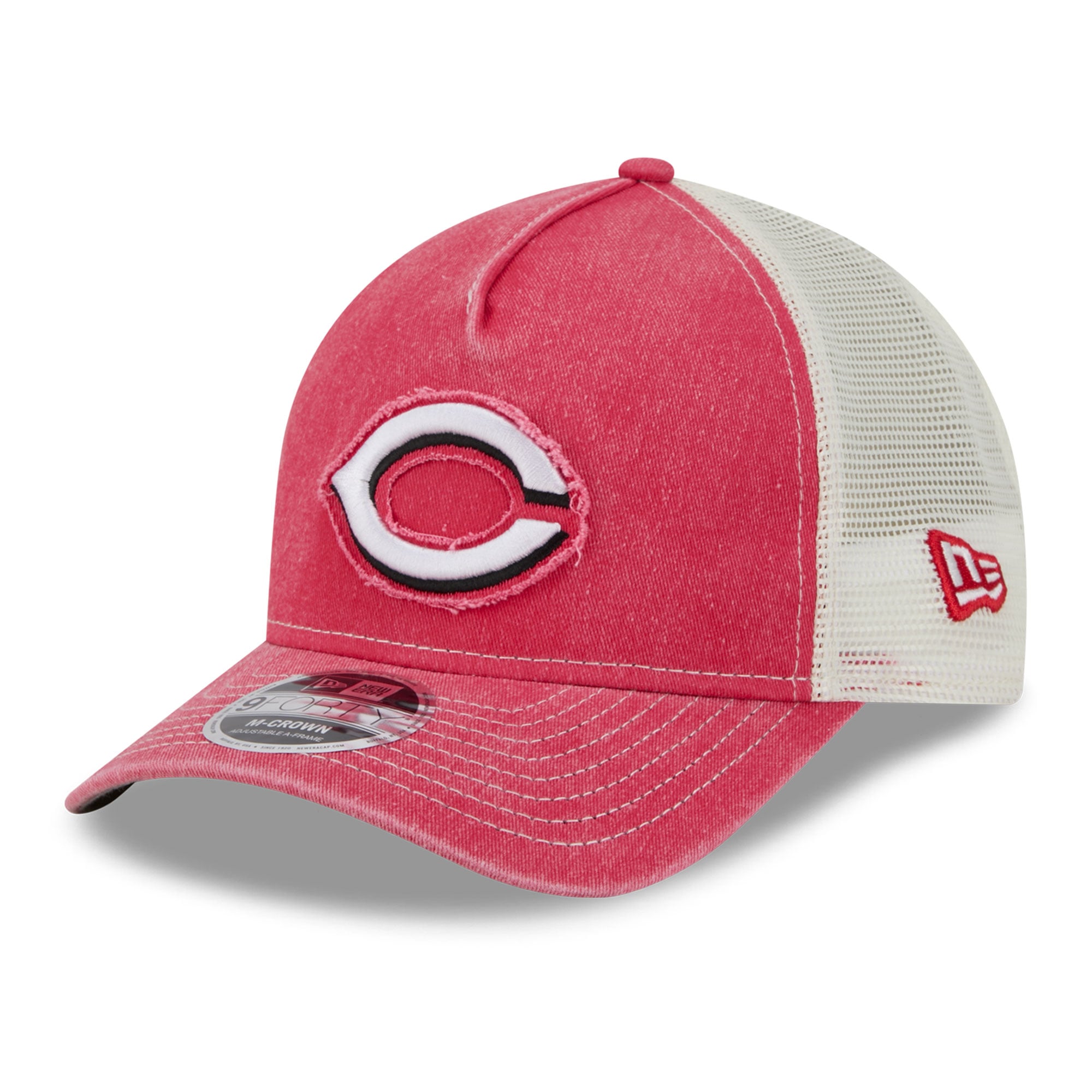Men's New Era  Red Cincinnati Reds Fan 9FORTY A-Frame Trucker Adjustable Hat