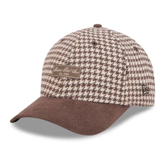 Women's New Era Light Brown Boston Red Sox Faux Wool 9FORTY A-Frame M-Crown Adjustable Hat
