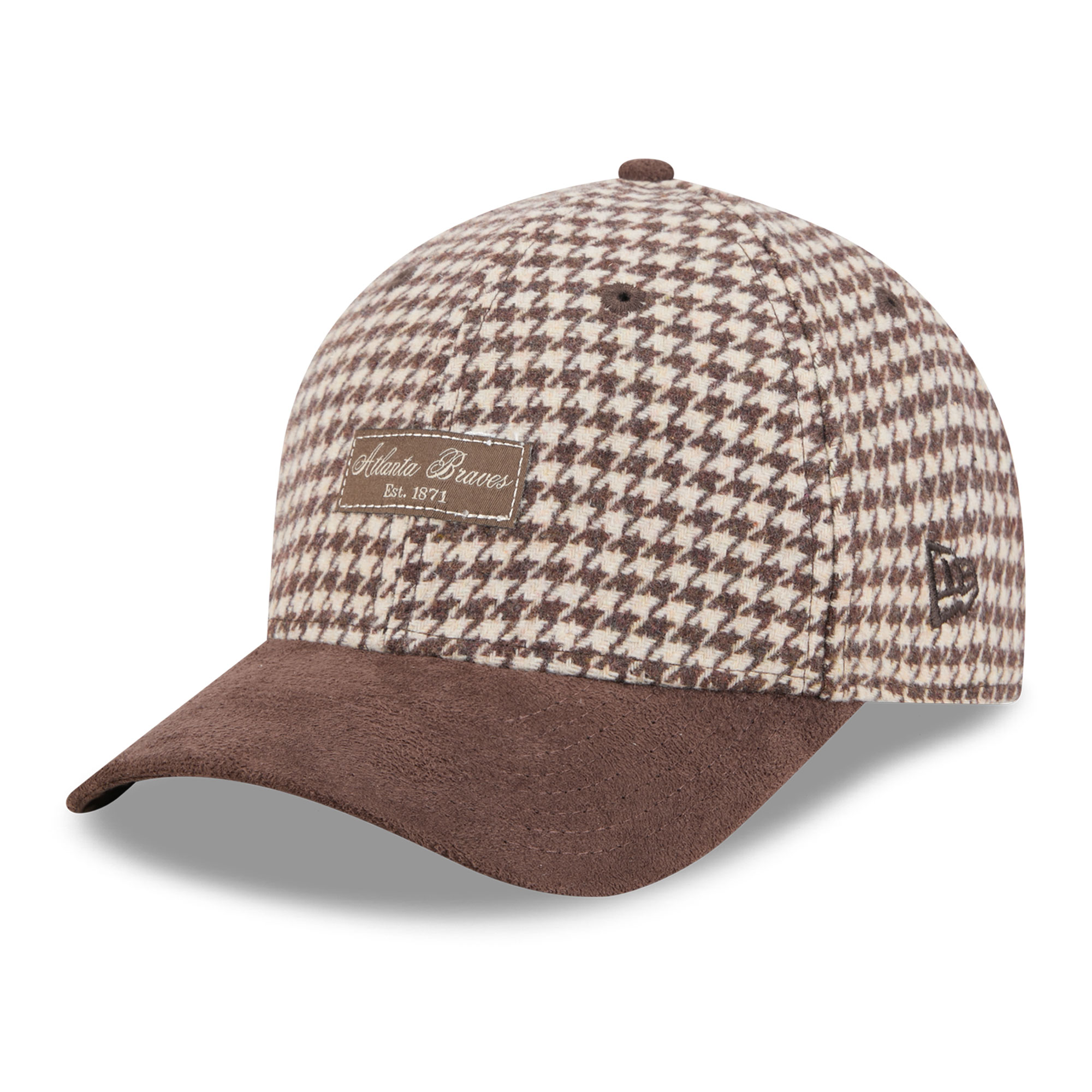 Women's New Era Light Brown Atlanta Braves Faux Wool 9FORTY A-Frame M-Crown Adjustable Hat