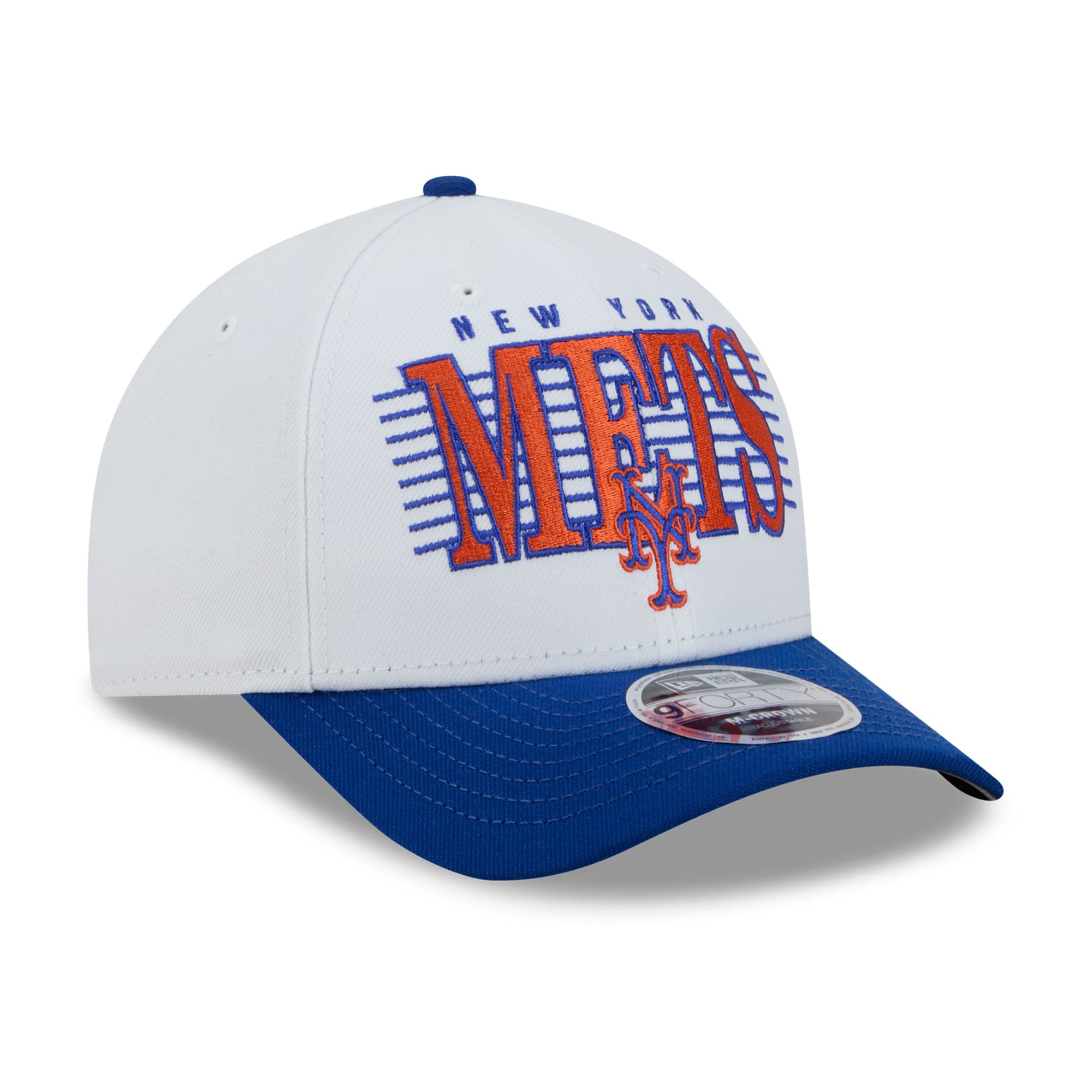 Men's New Era White/Royal New York Mets Loyal 9FORTY M-Crown Adjustable Hat