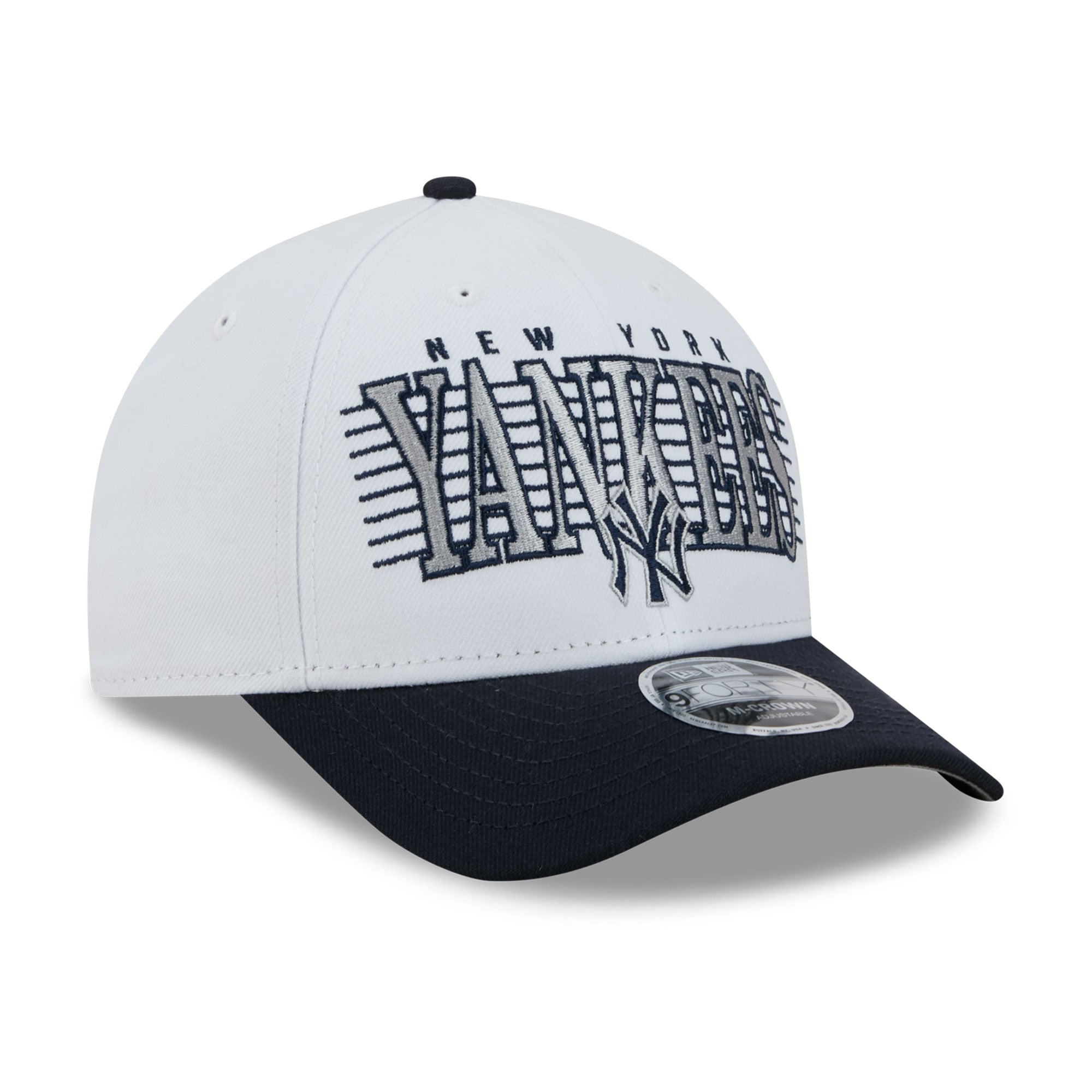 Men's New Era White/Navy New York Yankees Loyal 9FORTY M-Crown Adjustable Hat