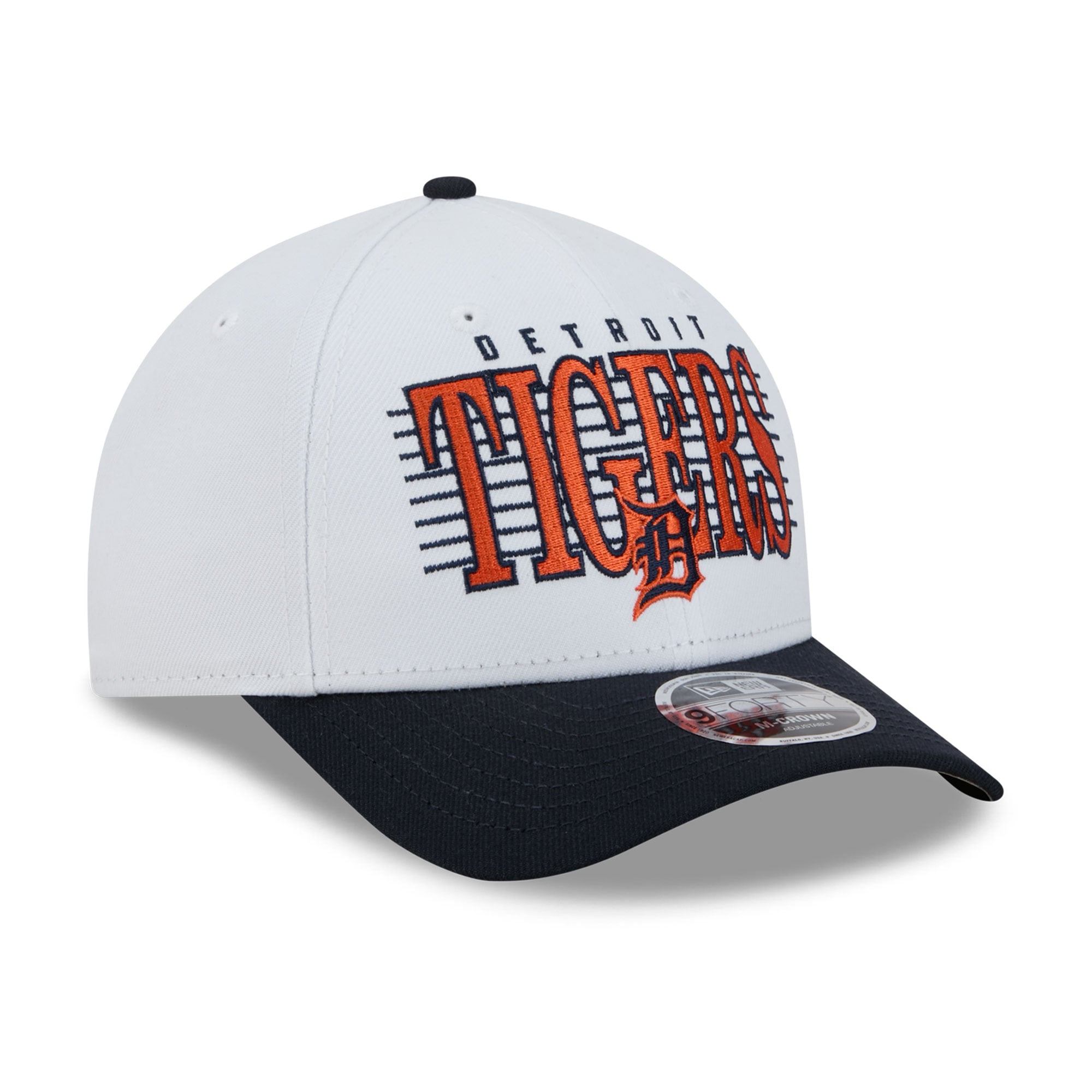 Men's New Era White/Navy Detroit Tigers Loyal 9FORTY M-Crown Adjustable Hat