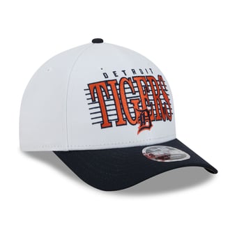 Men's New Era White/Navy Detroit Tigers Loyal 9FORTY M-Crown Adjustable Hat