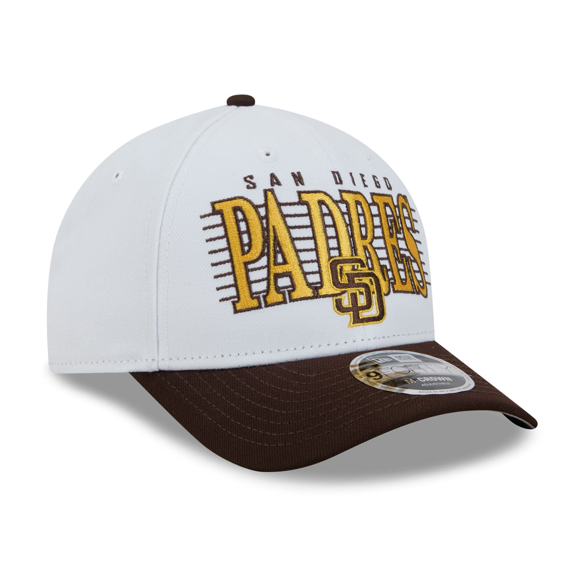 Men's New Era White/Dark Brown San Diego Padres Loyal 9FORTY M-Crown Adjustable Hat