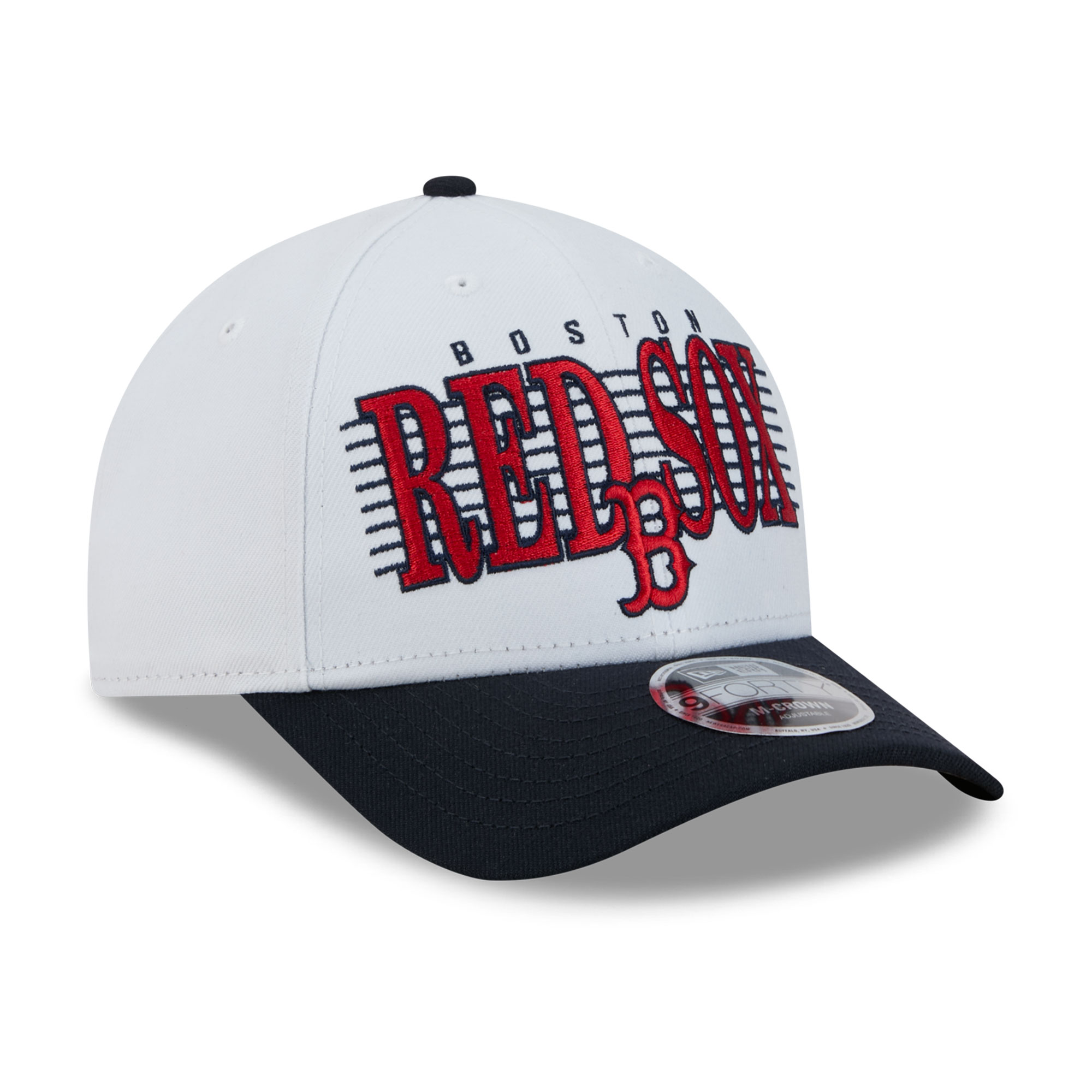 Men's New Era White/Navy Boston Red Sox Loyal 9FORTY M-Crown Adjustable Hat