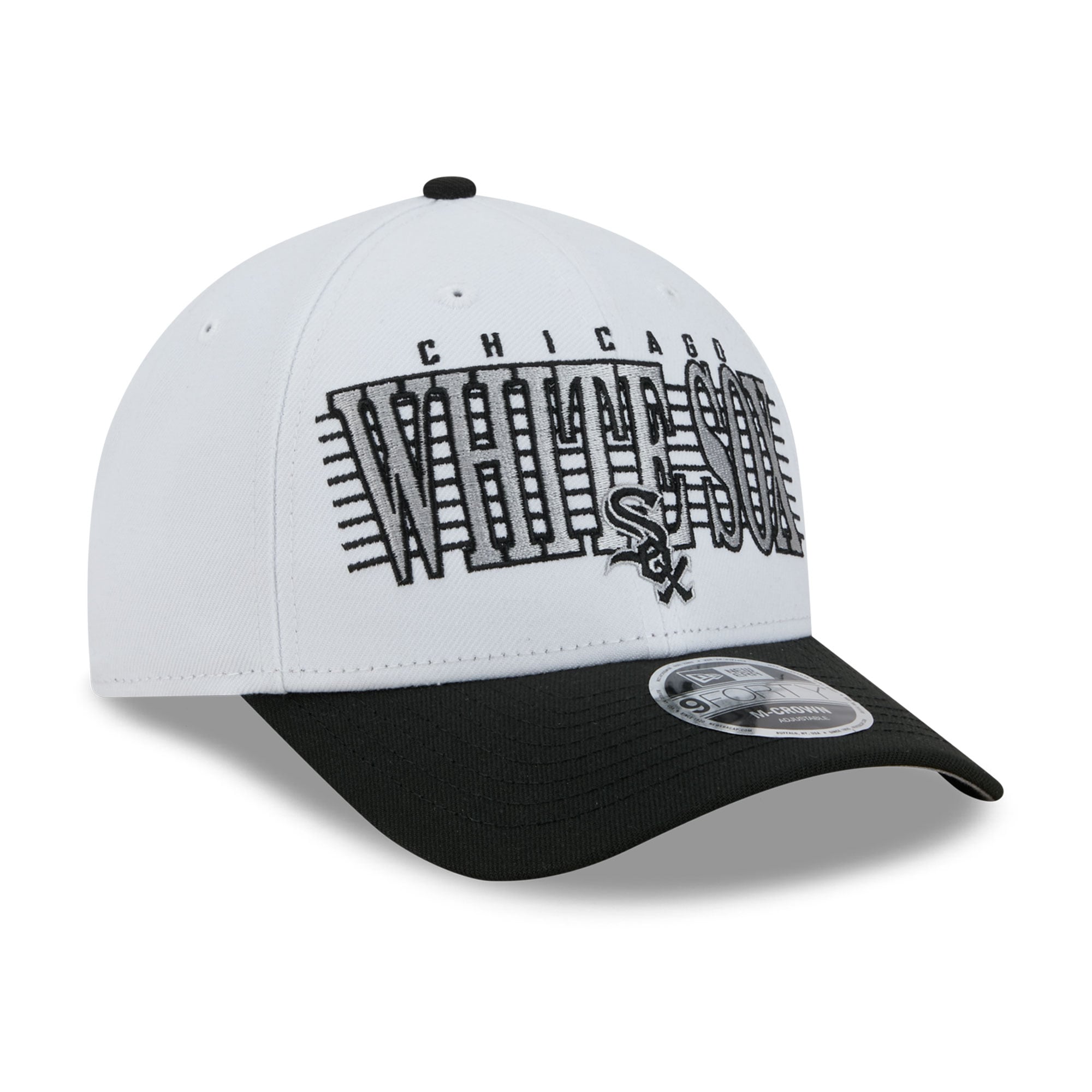 Men's New Era White/Black Chicago White Sox Loyal 9FORTY M-Crown Adjustable Hat