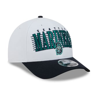 Men's New Era White/Navy Seattle Mariners Loyal 9FORTY M-Crown Adjustable Hat