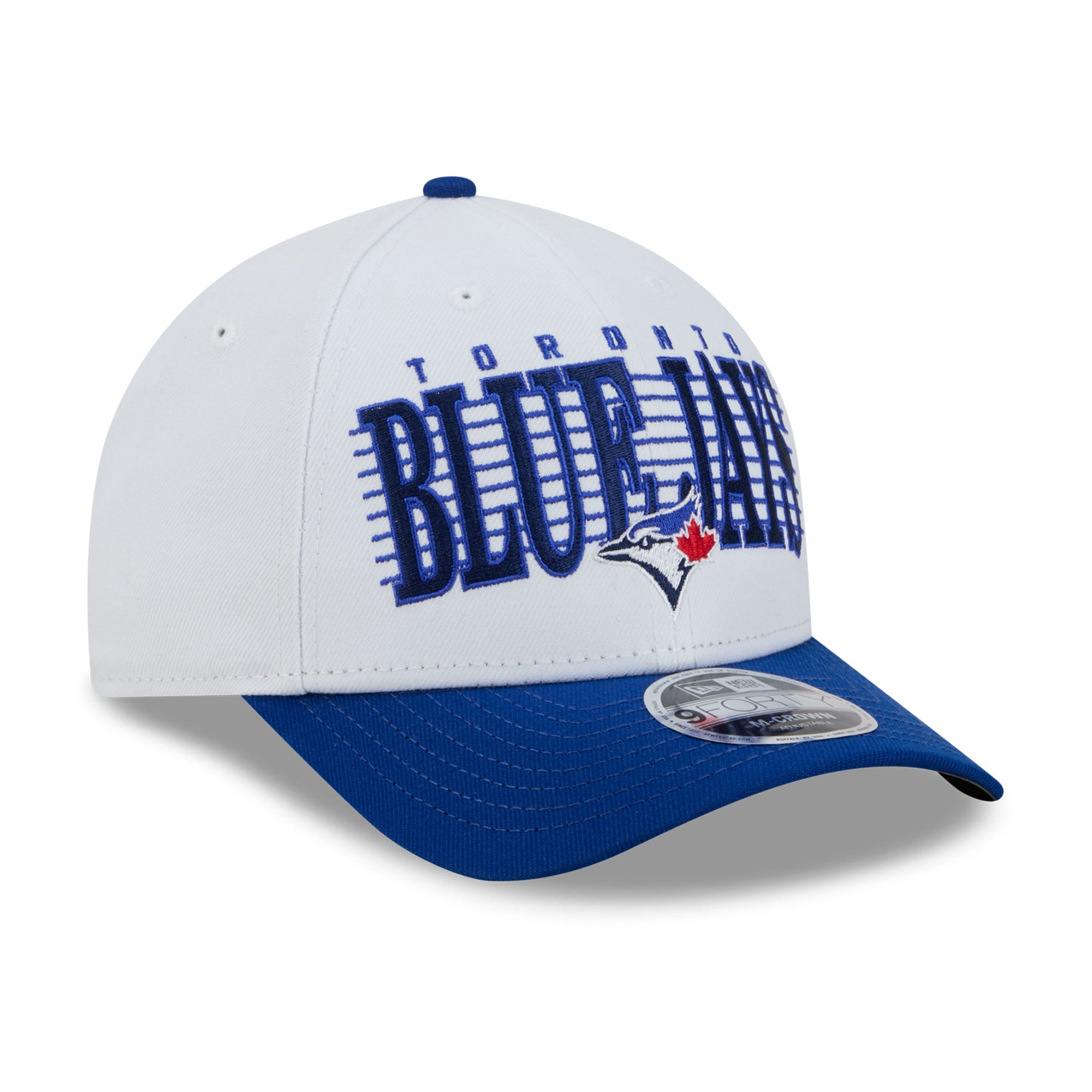 Men's New Era White/Royal Toronto Blue Jays Loyal 9FORTY M-Crown Adjustable Hat