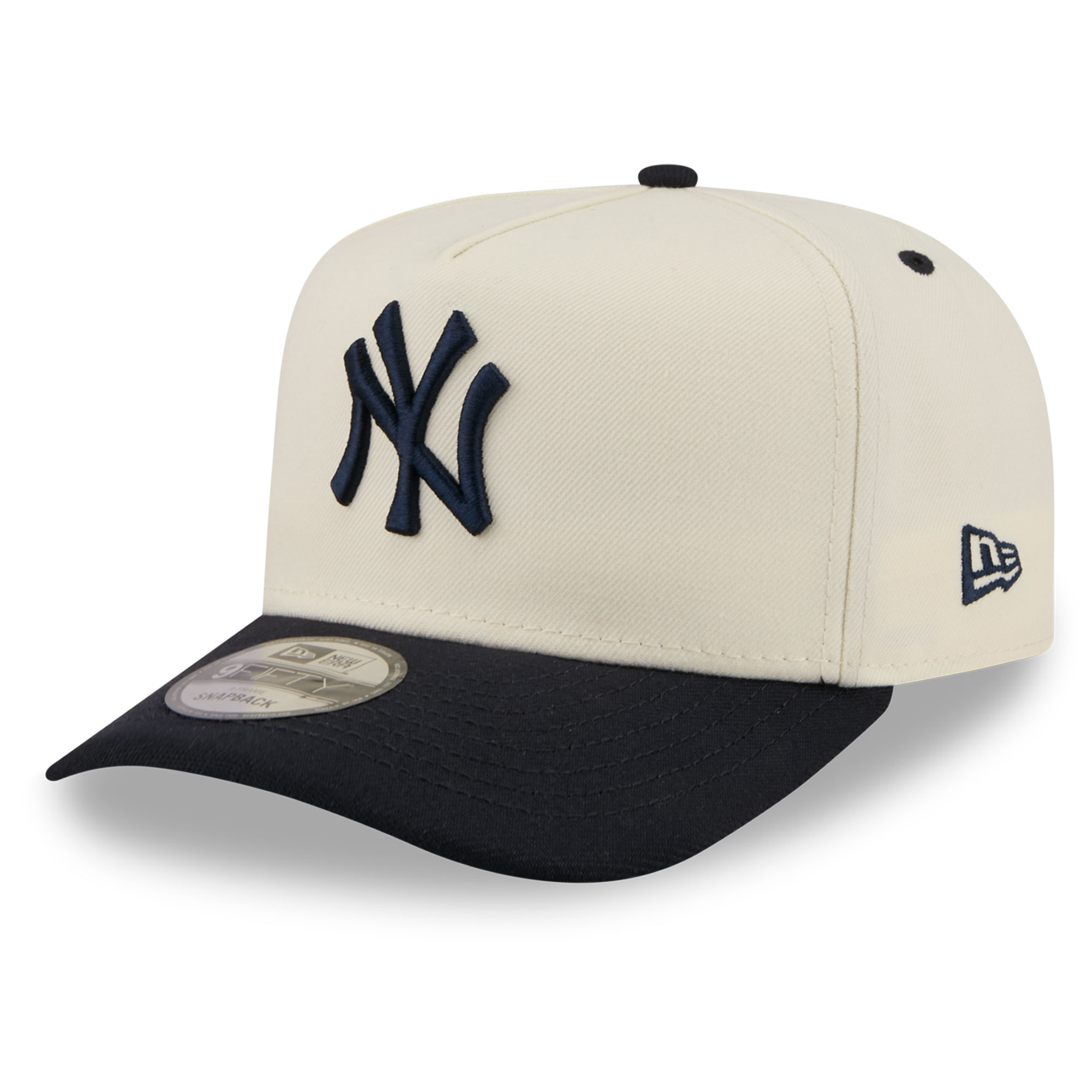 Men's New Era  Cream New York Yankees Rear Hit 9FIFTY A-Frame Snapback Hat