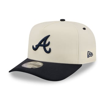Men's New Era  Cream Atlanta Braves Rear Hit 9FIFTY A-Frame Snapback Hat