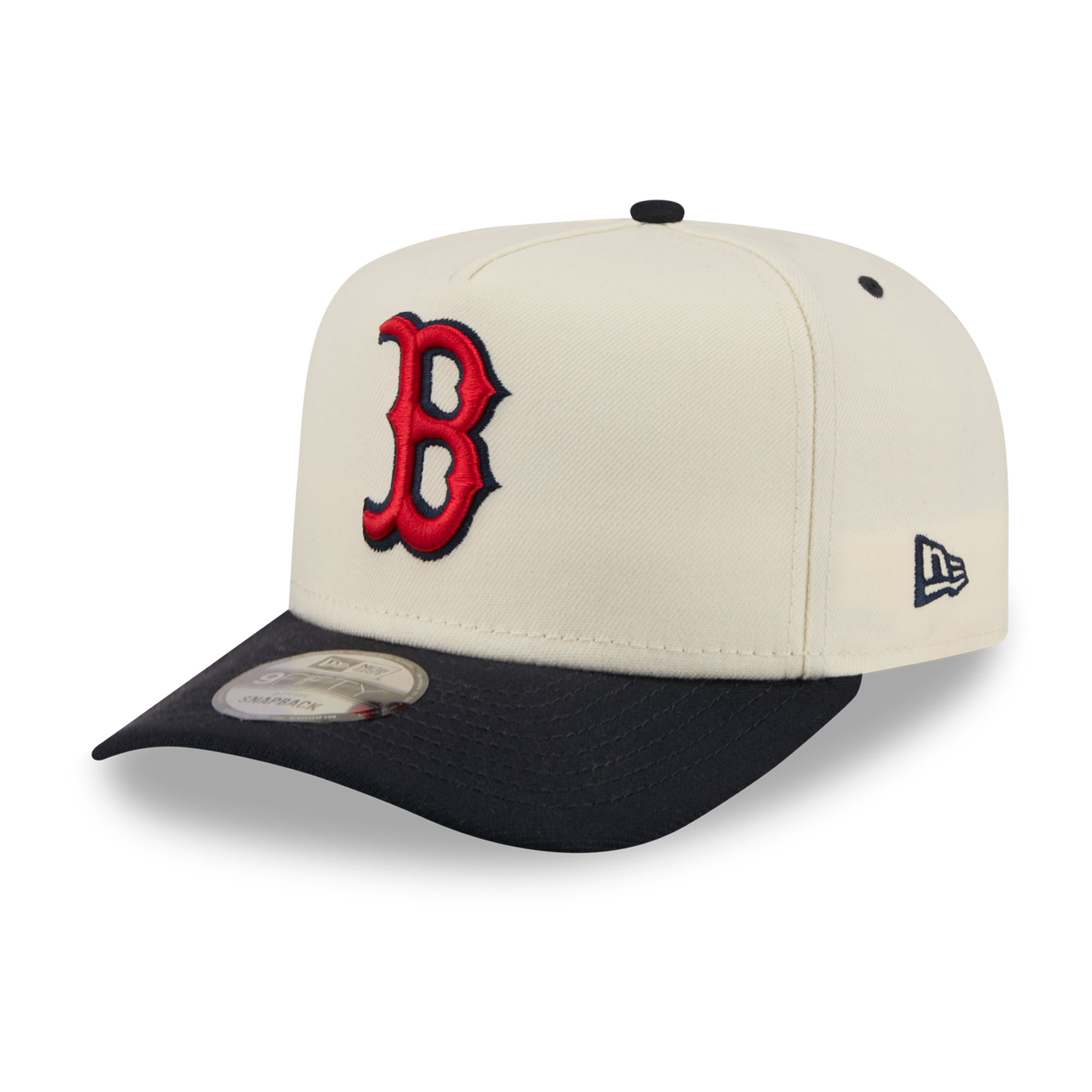 Men's New Era  Cream Boston Red Sox Rear Hit 9FIFTY A-Frame Snapback Hat