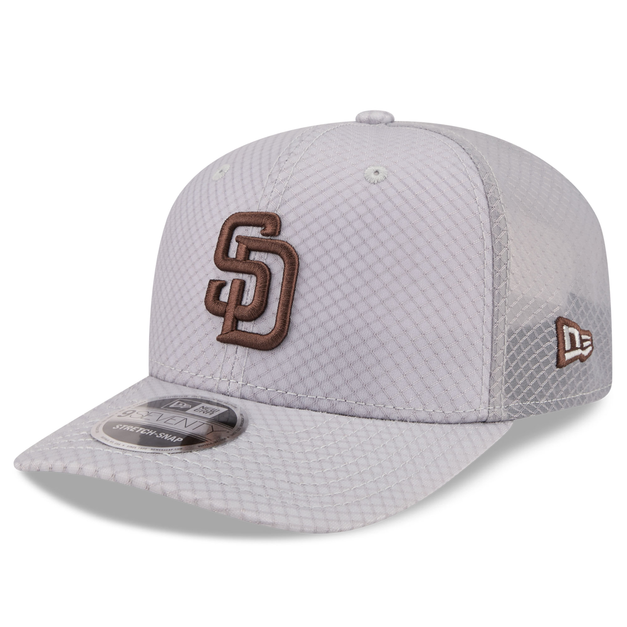 Men's New Era  Gray San Diego Padres 9SEVENTY Jock Adjustable Trucker Hat