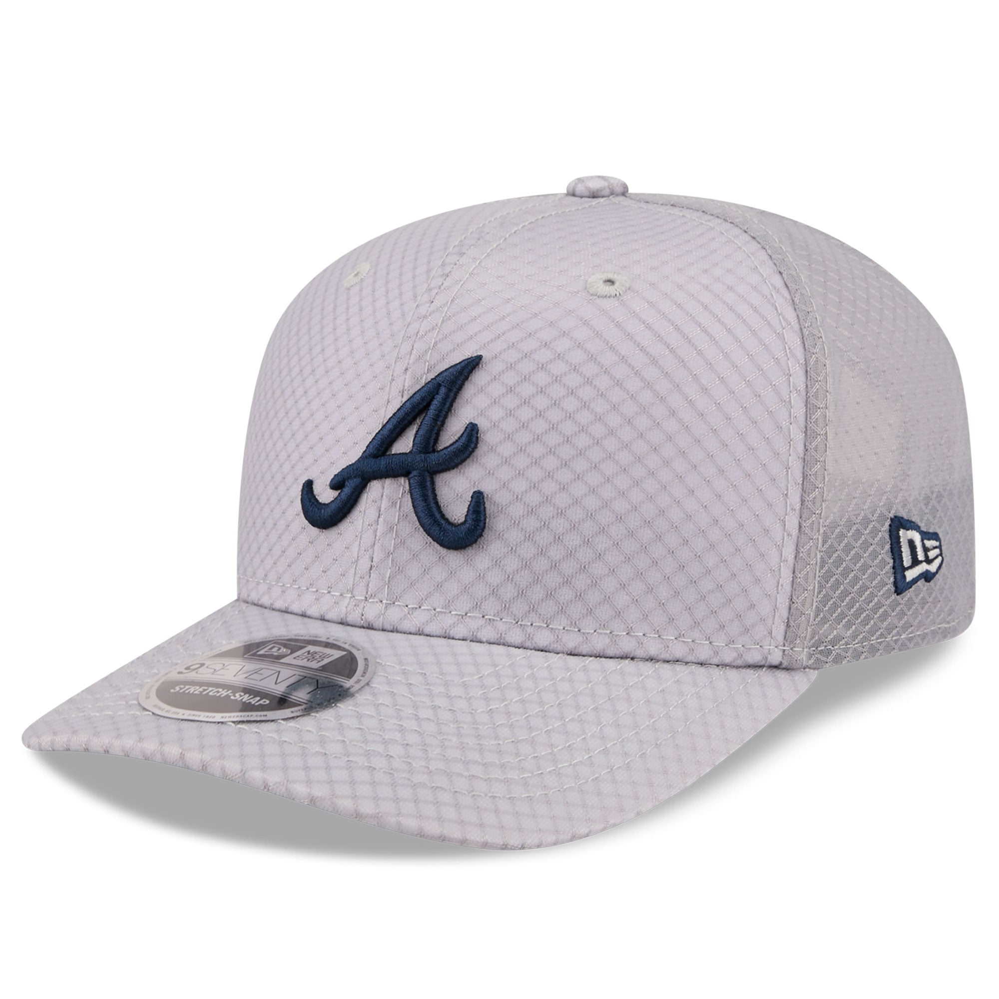 Men's New Era  Gray Atlanta Braves 9SEVENTY Jock Adjustable Trucker Hat
