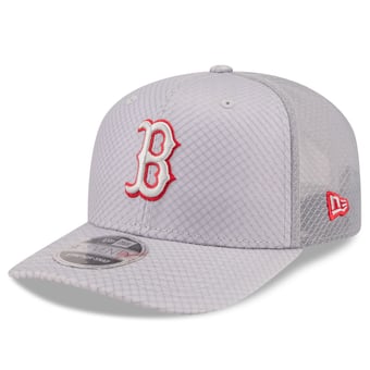 Men's New Era  Gray Boston Red Sox 9SEVENTY Jock Adjustable Trucker Hat