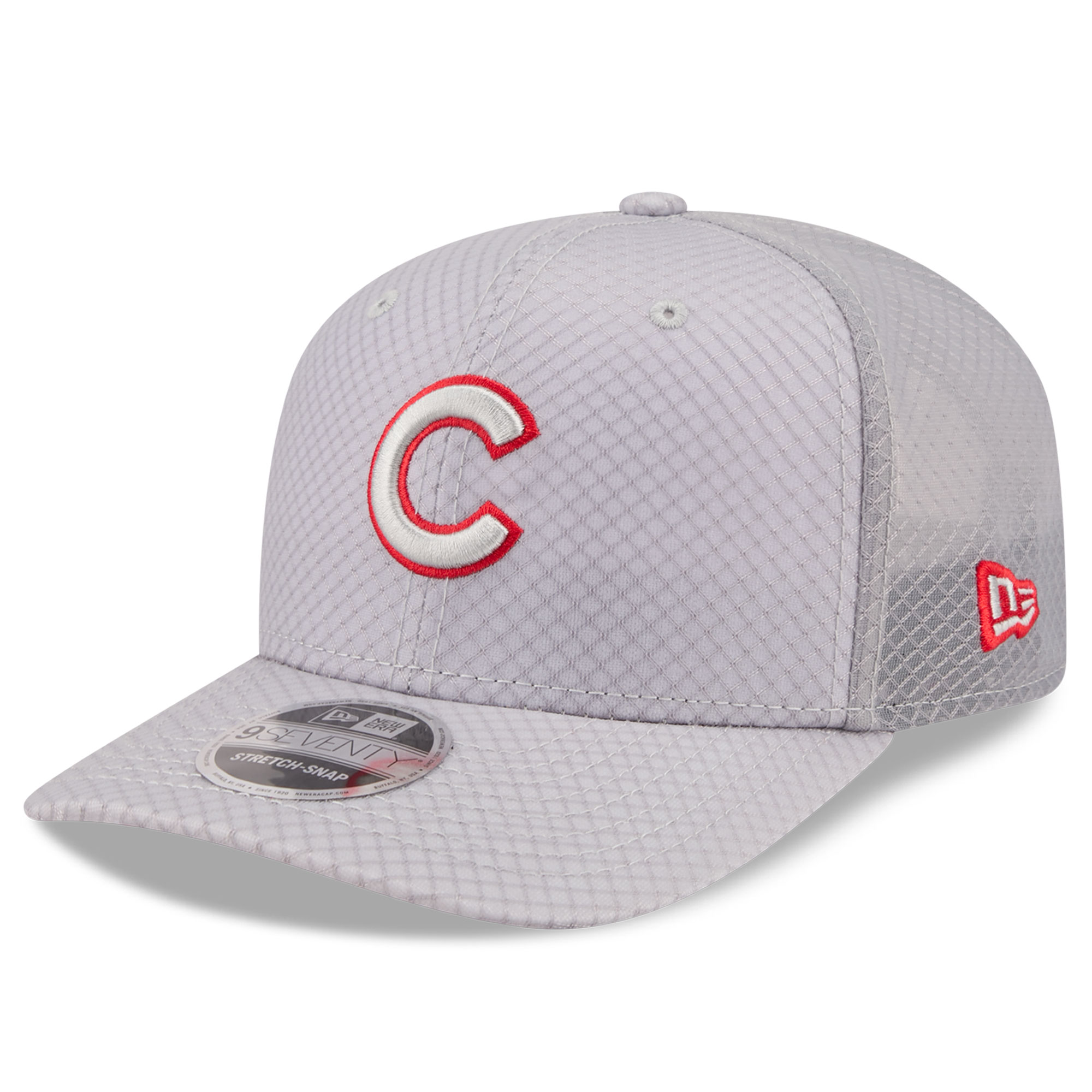 Men's New Era  Gray Chicago Cubs 9SEVENTY Jock Adjustable Trucker Hat