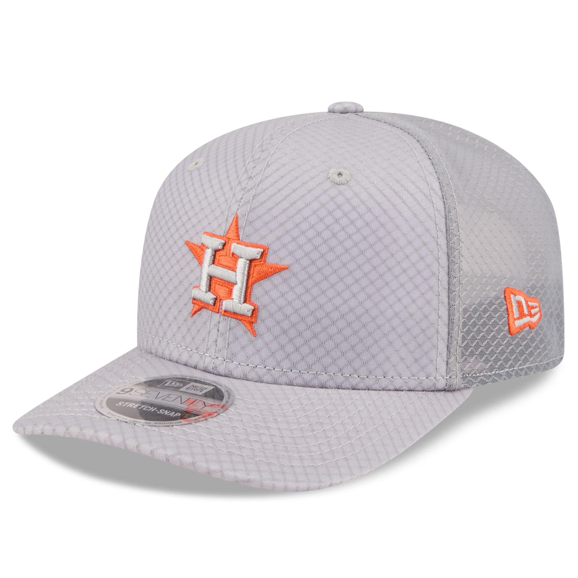 Men's New Era  Gray Houston Astros 9SEVENTY Jock Adjustable Trucker Hat