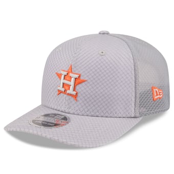 Men's New Era  Gray Houston Astros 9SEVENTY Jock Adjustable Trucker Hat