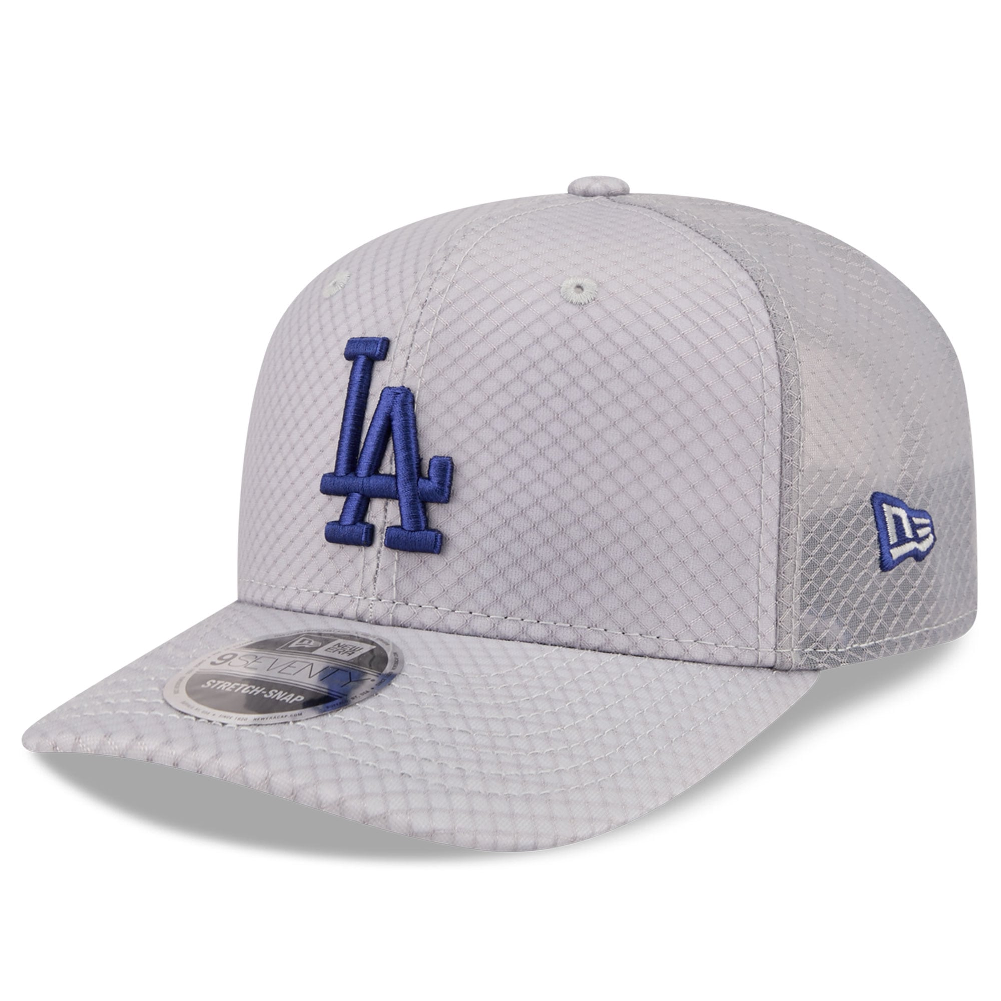 Men's New Era  Gray Los Angeles Dodgers 9SEVENTY Jock Adjustable Trucker Hat