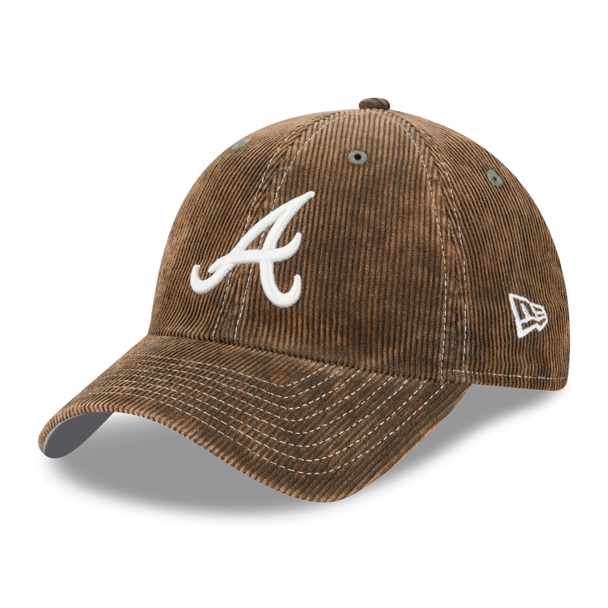 Men's New Era Olive Atlanta Braves Corduroy Casual Classic Adjustable Hat