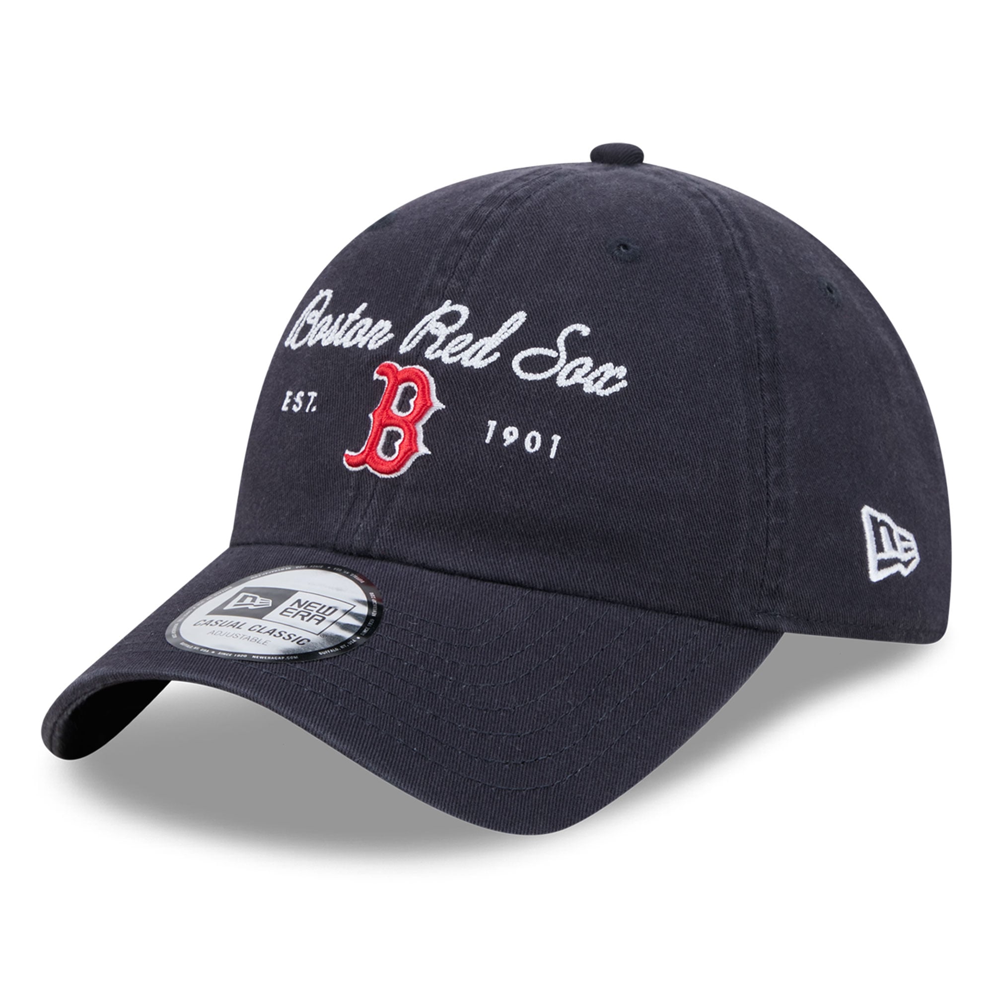 Women's New Era Navy Boston Red Sox Script Casual Classic Adjustable Hat