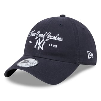 Women's New Era Navy New York Yankees Script Casual Classic Adjustable Hat