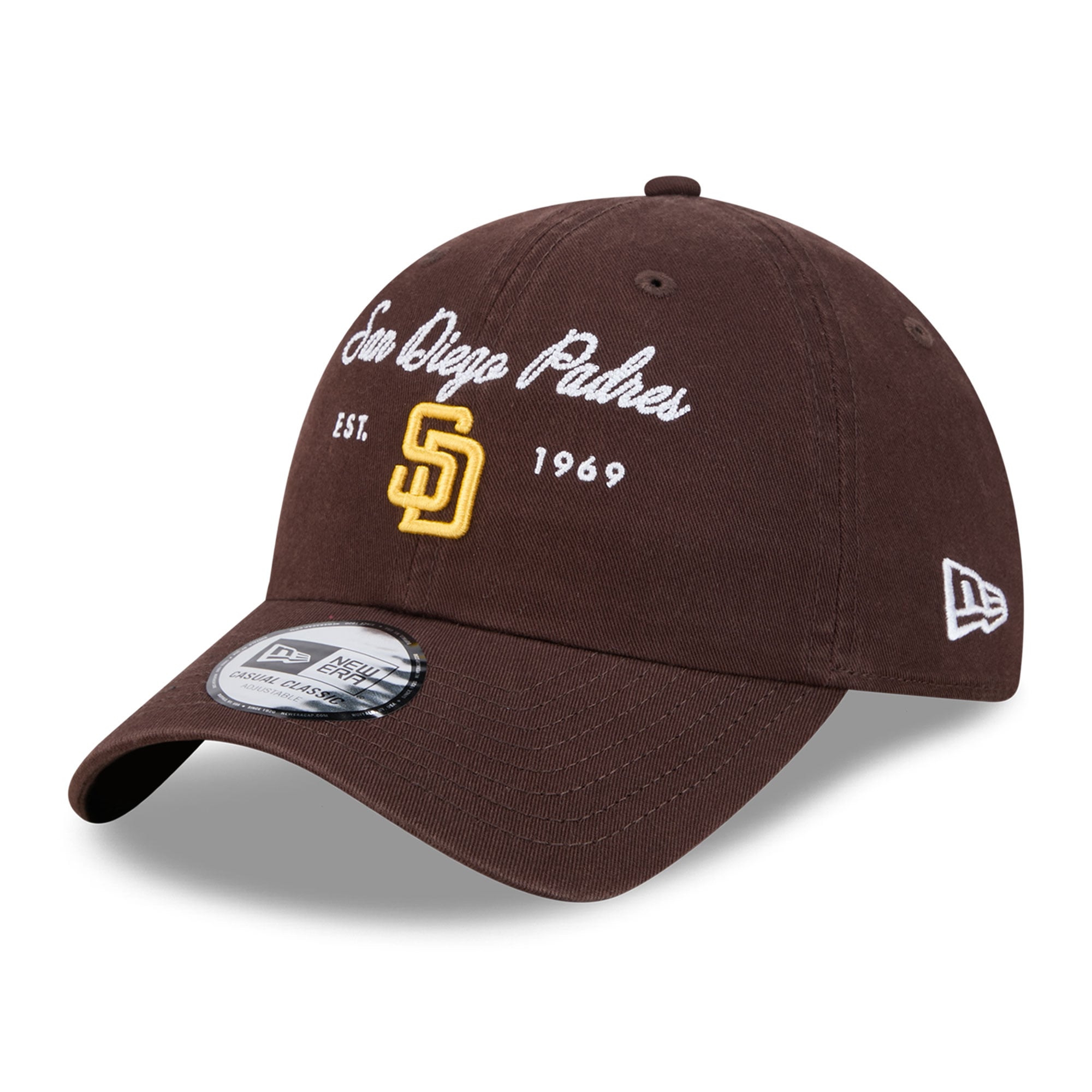 Women's New Era Brown San Diego Padres Script Casual Classic Adjustable Hat