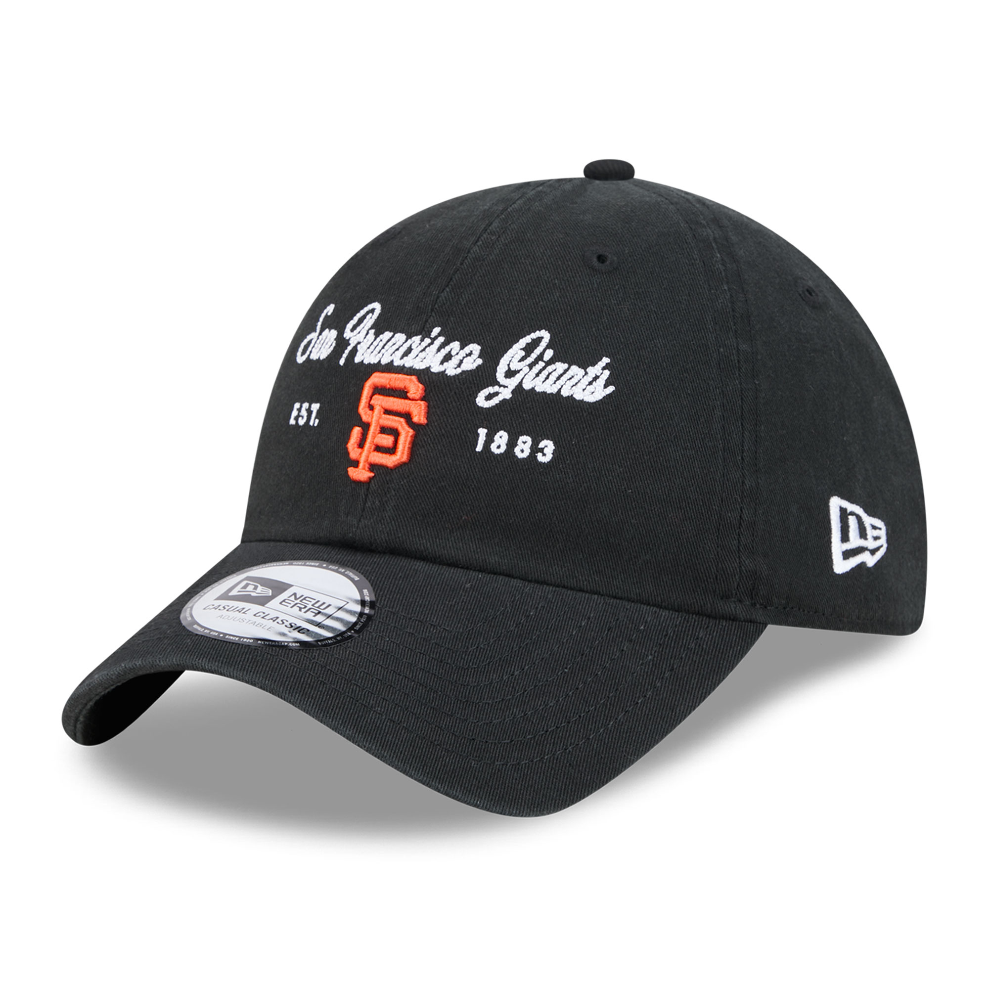 Women's New Era  Black San Francisco Giants Script Casual Classic Adjustable Hat