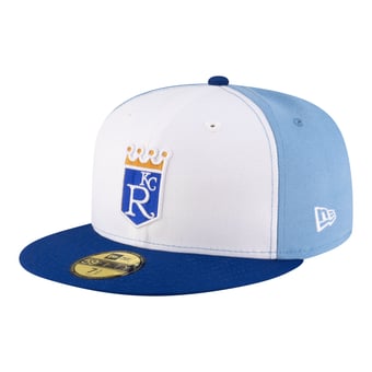 Men's New Era  White/Light Blue Kansas City Royals Authentic Collection On-Field 59FIFTY Fitted Hat