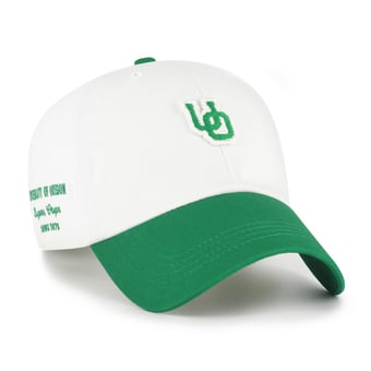 Men's '47  White/Green Oregon Ducks Contemporary Basics Two Tone Clean Up Adjustable Hat