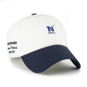 Men's '47  White/Navy Navy Midshipmen Contemporary Basics Two Tone Clean Up Adjustable Hat