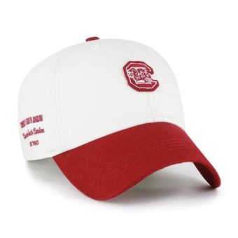 Men's '47  White/Garnet South Carolina Gamecocks Contemporary Basics Two Tone Clean Up Adjustable Hat