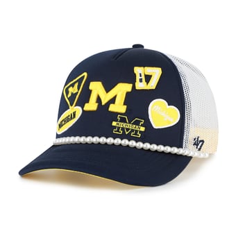 Men's '47  Navy/White Michigan Wolverines Rally On Hitch Adjustable Hat