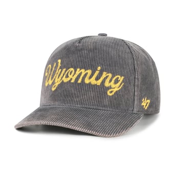 Men's '47  Gray Wyoming Cowboys Reclaim Snow Wash Corduroy Hitch Adjustable Hat