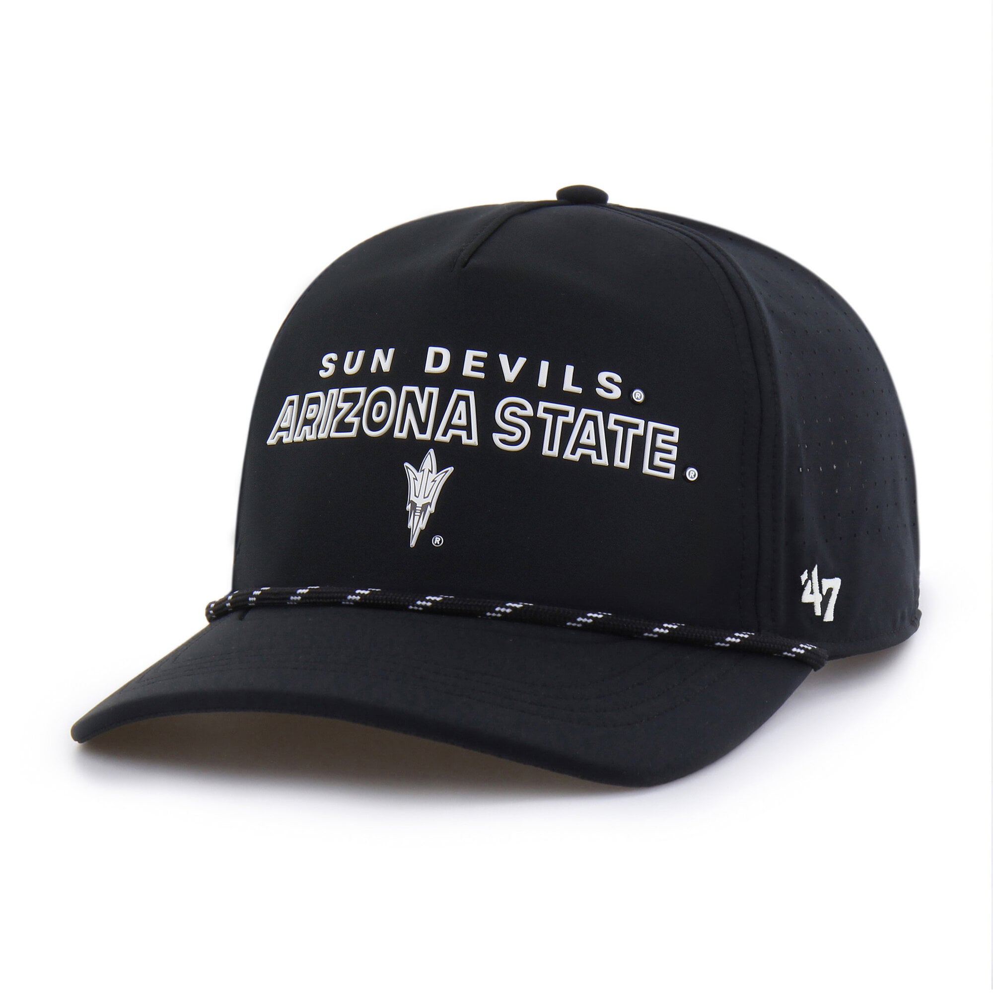Men's '47  Black Arizona State Sun Devils Forward Vent Hitch Rope Adjustable Hat