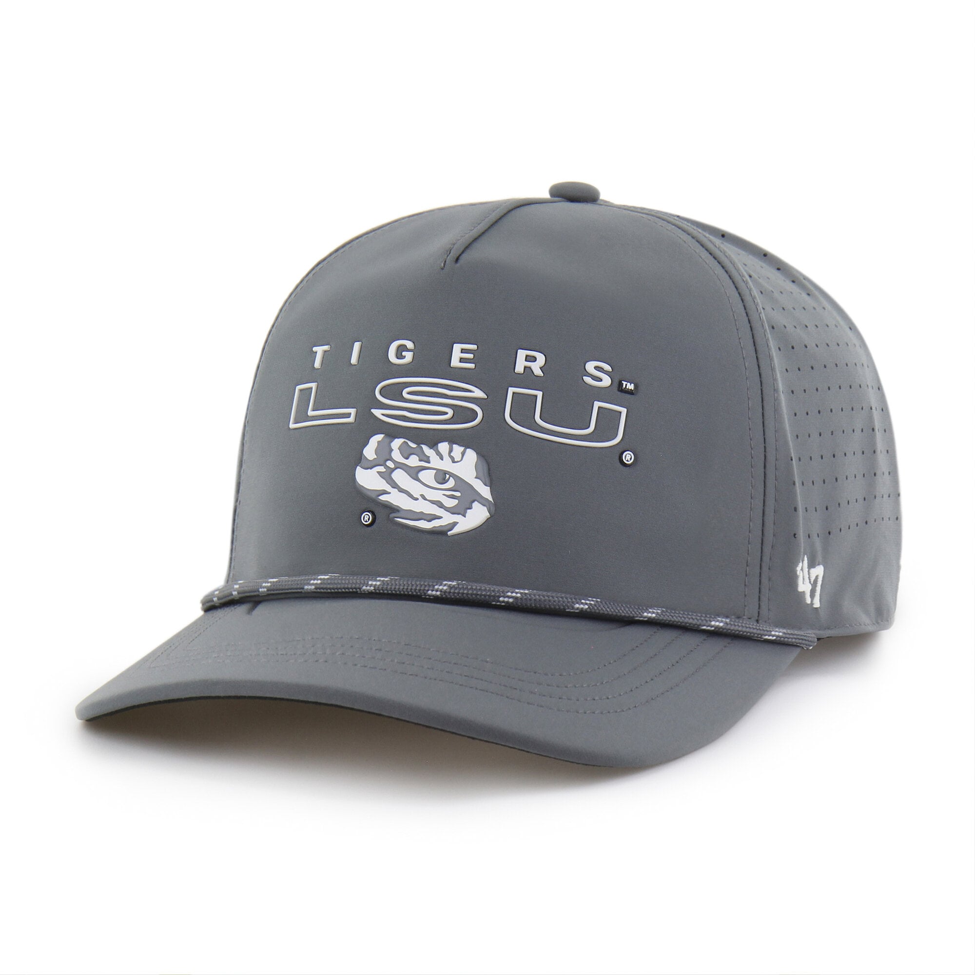 Men's '47  Gray LSU Tigers Forward Vent Hitch Rope Adjustable Hat