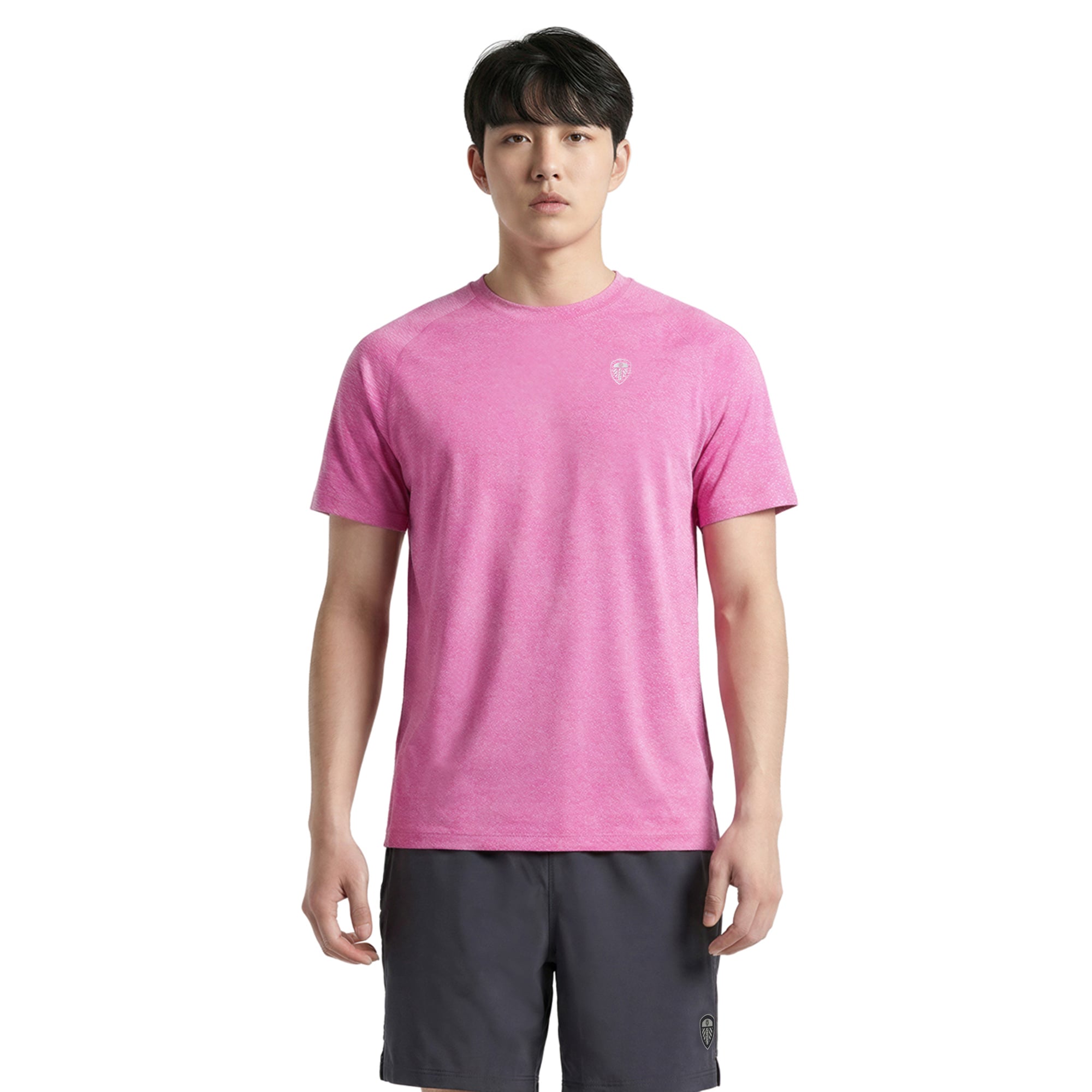 Leeds United Velocity Panel T-Shirt - Pink - Mens