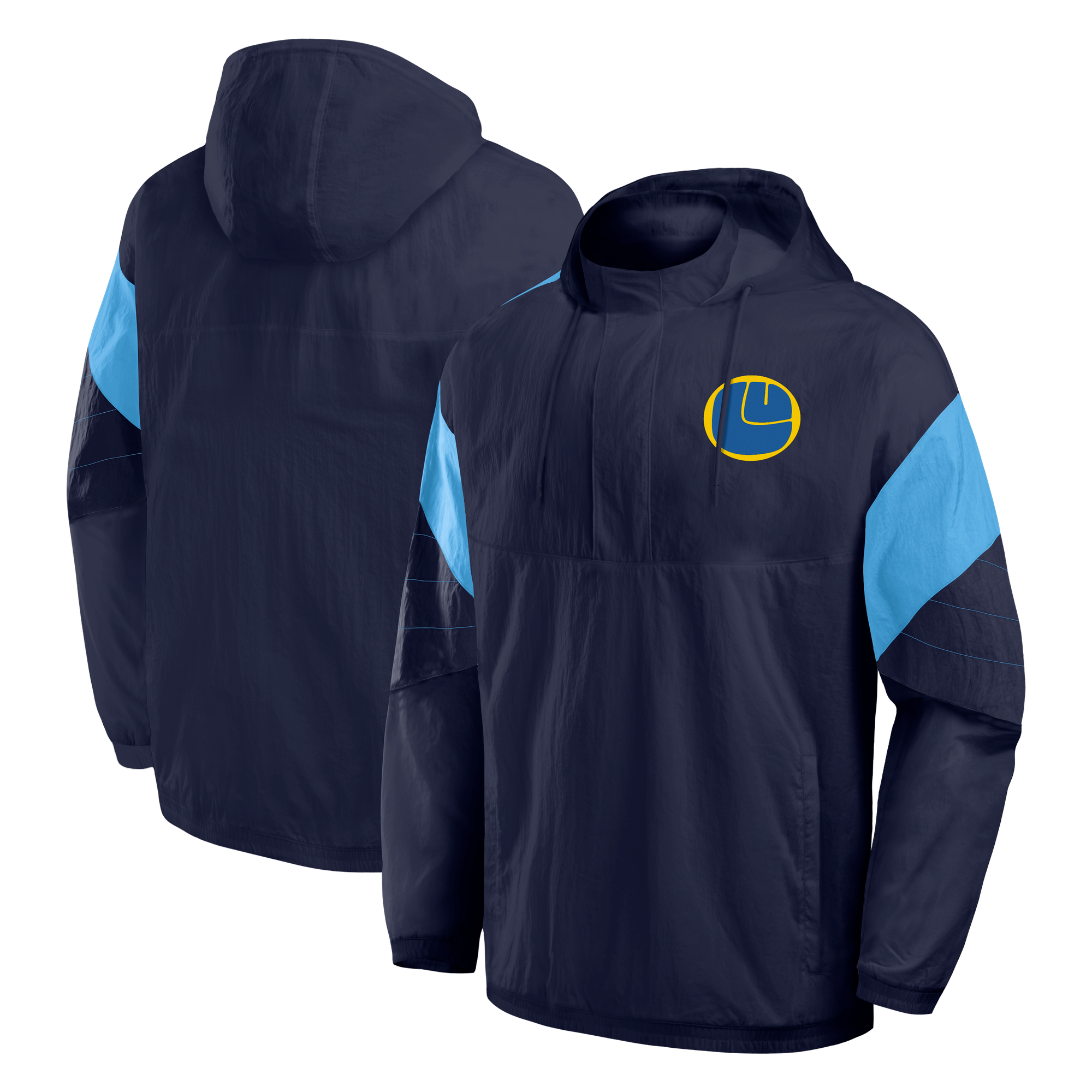 Leeds United 1/4 Zip Jacket - Maritime Blue - Mens
