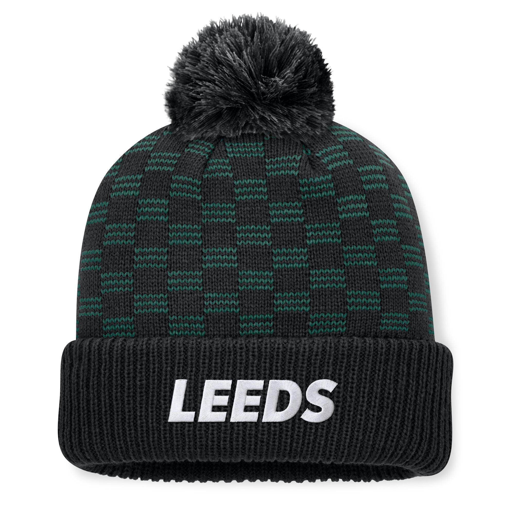 Leeds United Relic Cuff Pom Beanie - Black - Unisex
